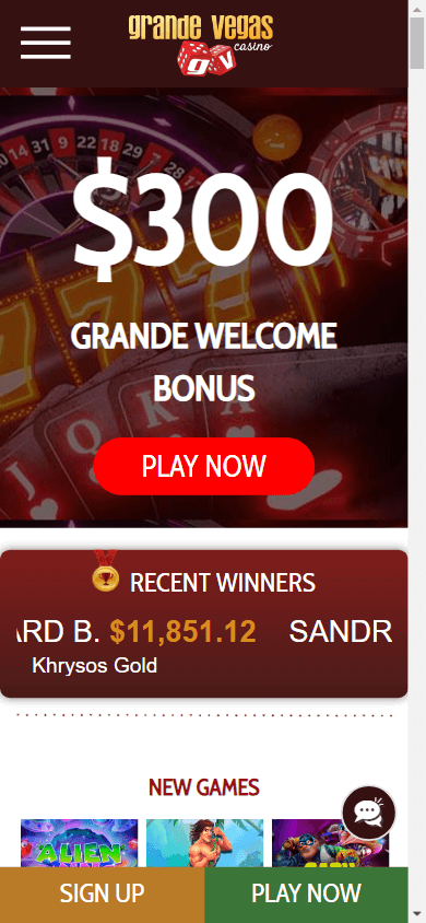Grande Vegas Casino Mobile screenshot